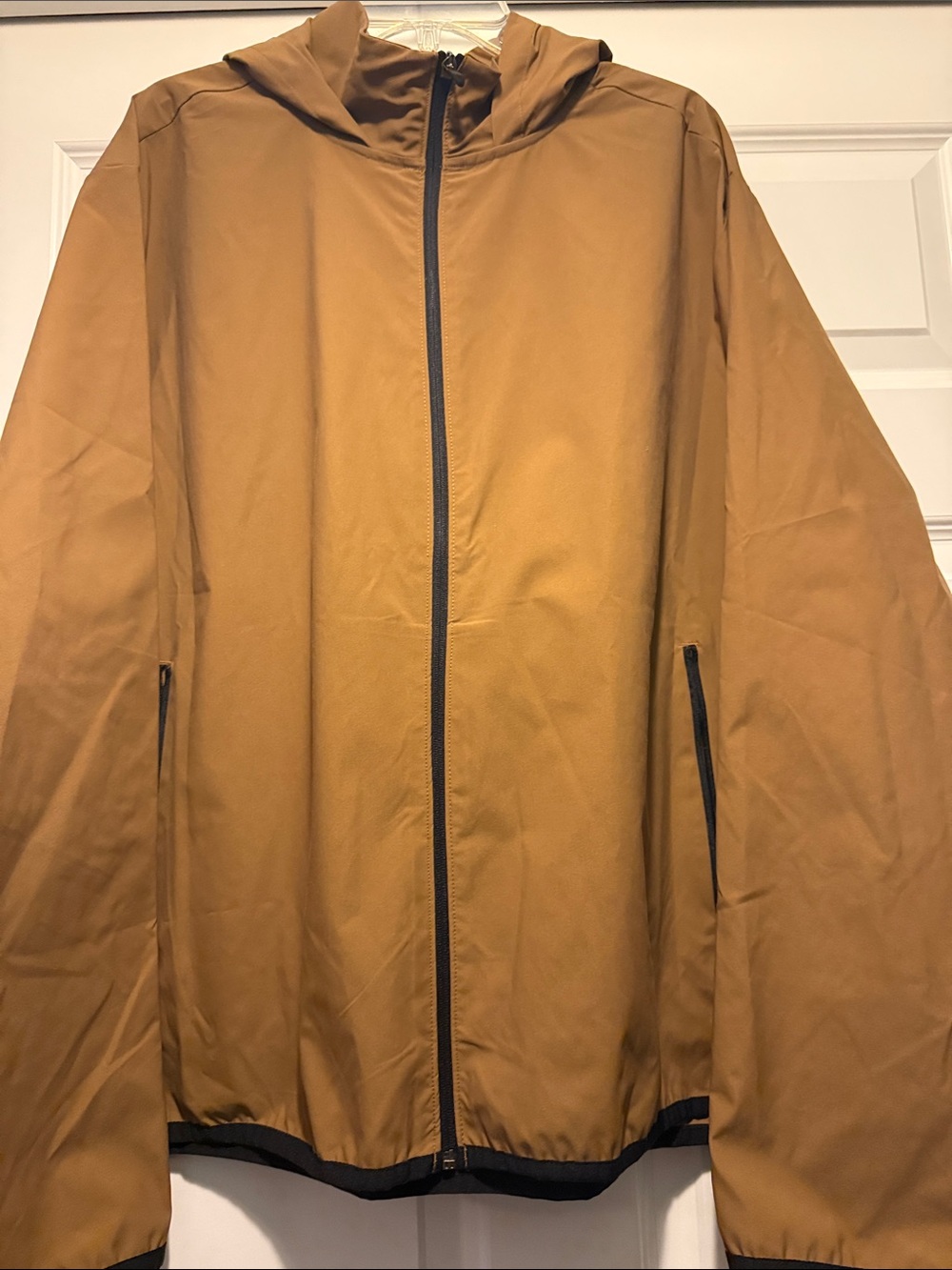 Men’s Hooded Lightweight Jacket - Brown Tek Gear Size XXL NWT
